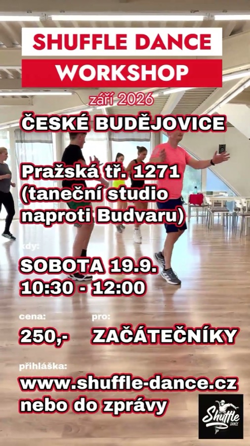 Workshop shuffle dance v Českých Budějovicích